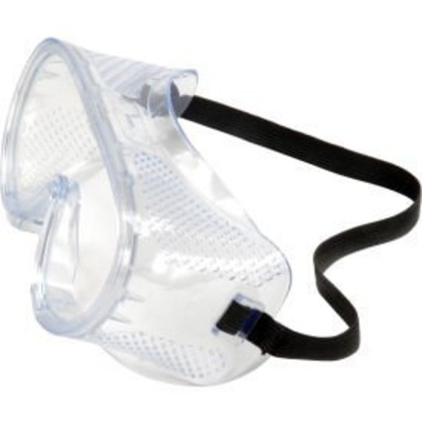 Erb Safety ERB&#153; 15144 Perforated Impact Resistant Goggles - Standard, Clear Lens, Black Straps 15144
